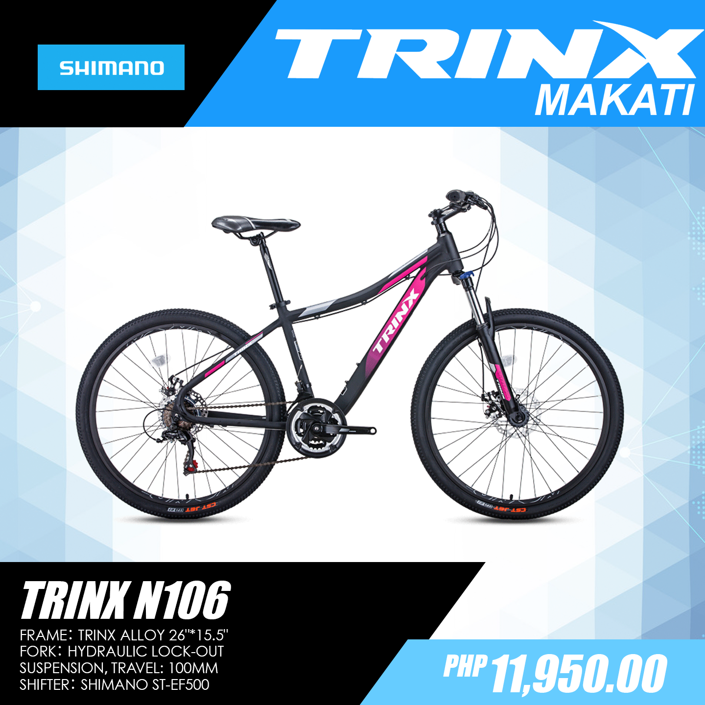 trinx fork with lockout