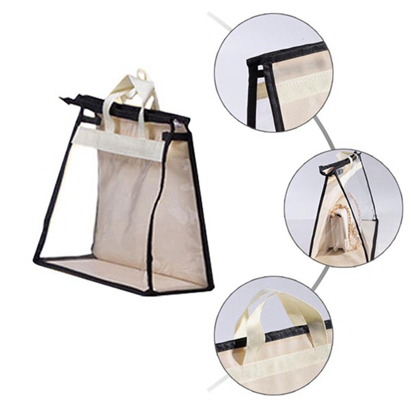 Breathable Clear Women Purse Handbag Dust Cover Storage Bag for Dust