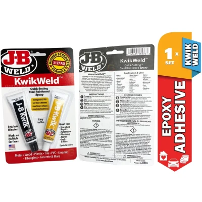 J-B Weld 8276 KwikWeld Quick Setting Steel Reinforced Epoxy Dark Grey 3127 PSI JB Weld Epoxy Putty