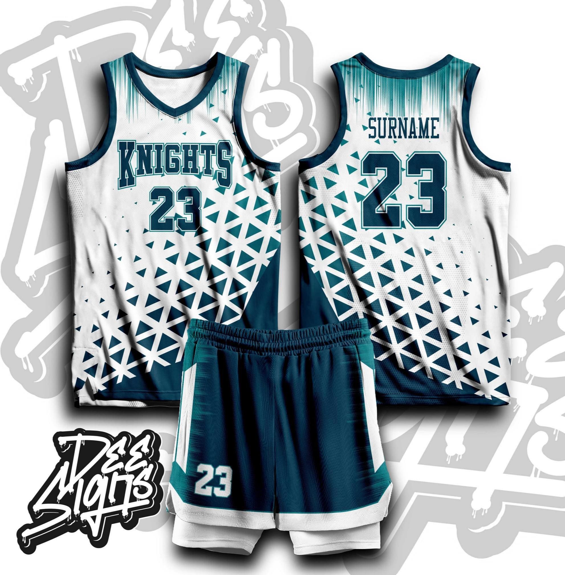 Sublimated Basketball Jersey Knights style
