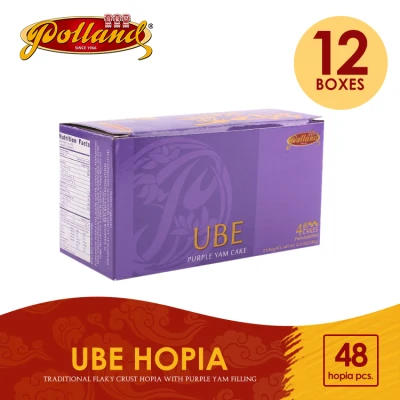 FREE SHIPPING Polland Hopia Ube Hopia (Box of 12) - Festive Sweets Gifts Savoury Snacks