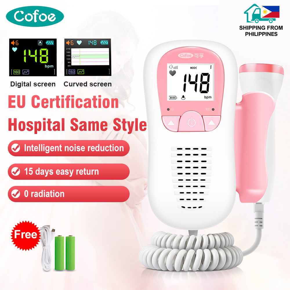 Cofoe Fetal Doppler Baby Heartbeat Detector Portable Pregnant Baby ...