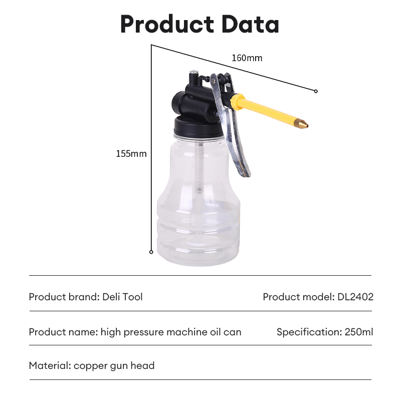 Deli Oil Gun Oil Can 128mm Oil Injection Gun DL2401 DL2402 DL2403