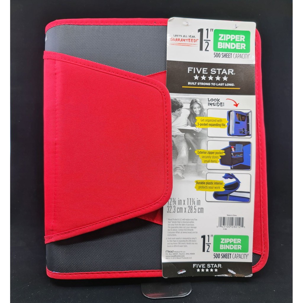 Mead Five Star 1.5 Zipper Binder