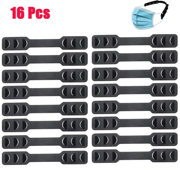 16Pcs Adjustable Face Mask Ear Protection Hook Extension Grips Buckle Holder Strap Accessories Ear Pain Relieved