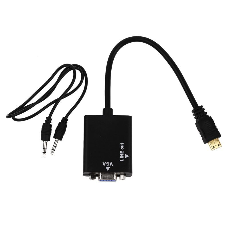 Bảng giá PC HDMI to VGA SVGA RGB Video + Audio Cable Converter Adapter Phong Vũ