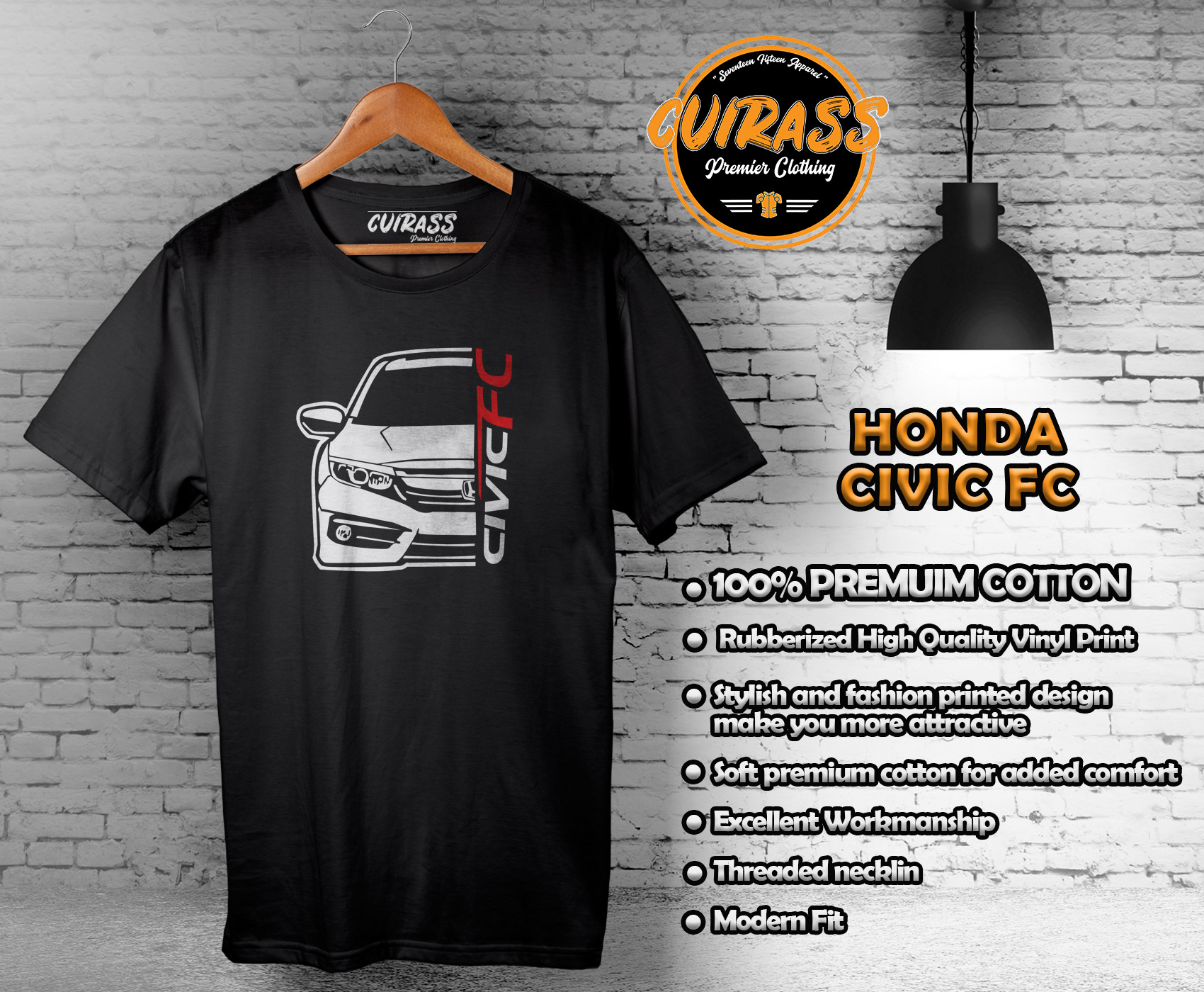 Honda Civic FC Shirt Honda Car Driving Collection TShirt Cuirass