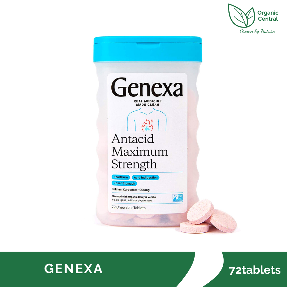 Genexa, Antacid Maximum Strength Organic Berry & Vanilla 1000mg 72