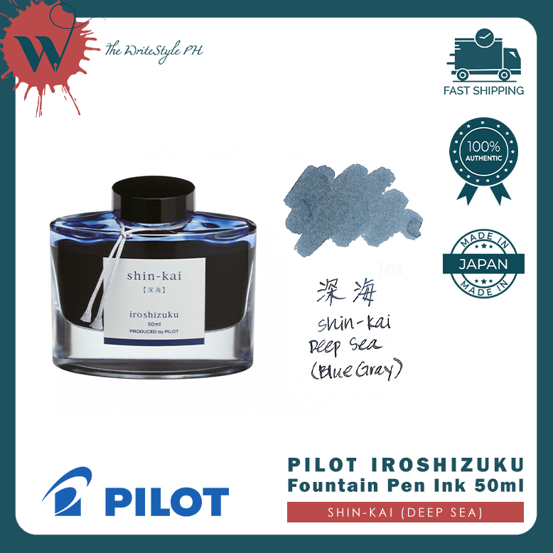 Ink: Pilot Iroshizuku Fountain Pen Ink 50 ml Shin-kai Deep Sea (Blue