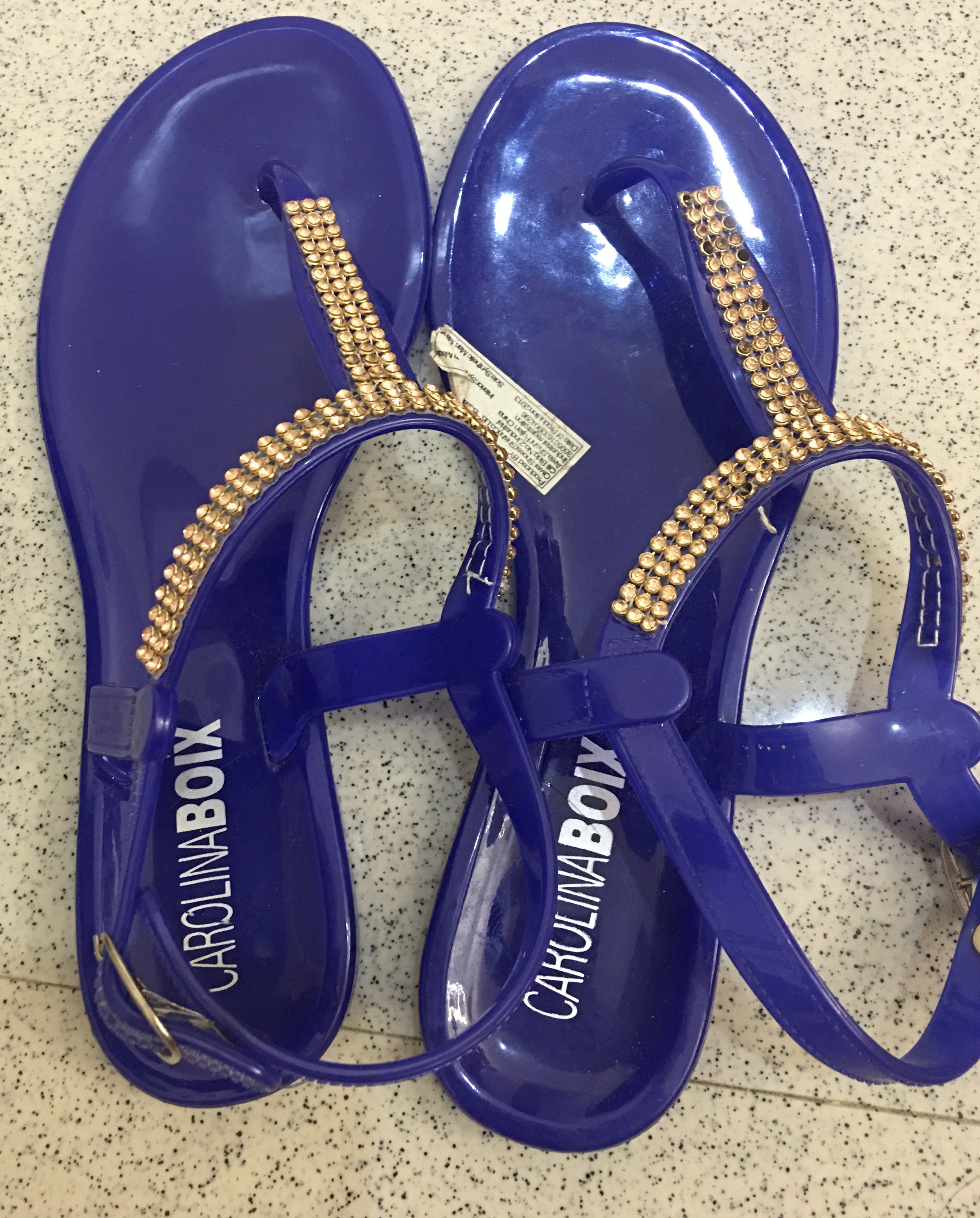 ladies cobalt blue sandals