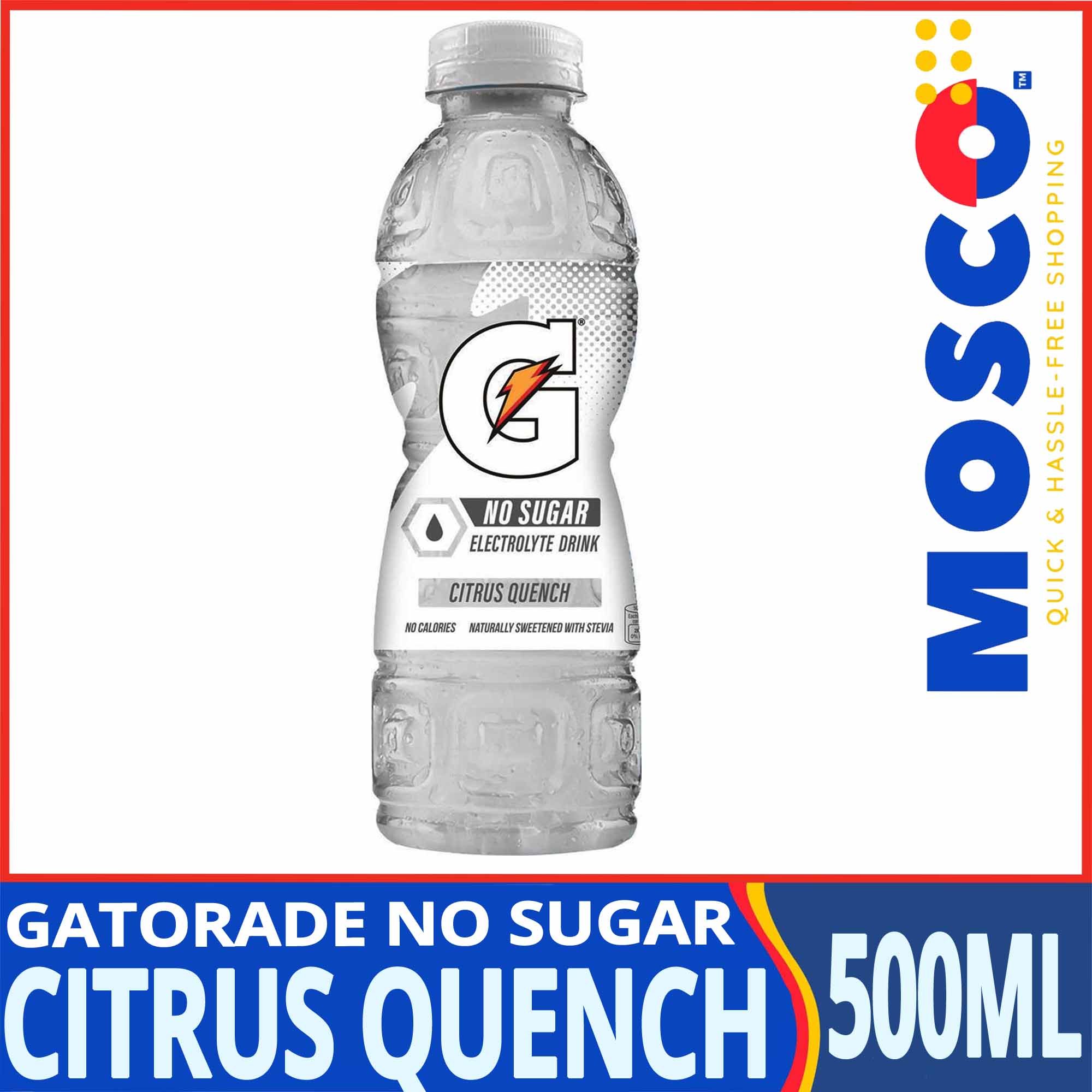 Gatorade No Sugar Citrus Quench Electrolyte Drink 6 pack x 500ml