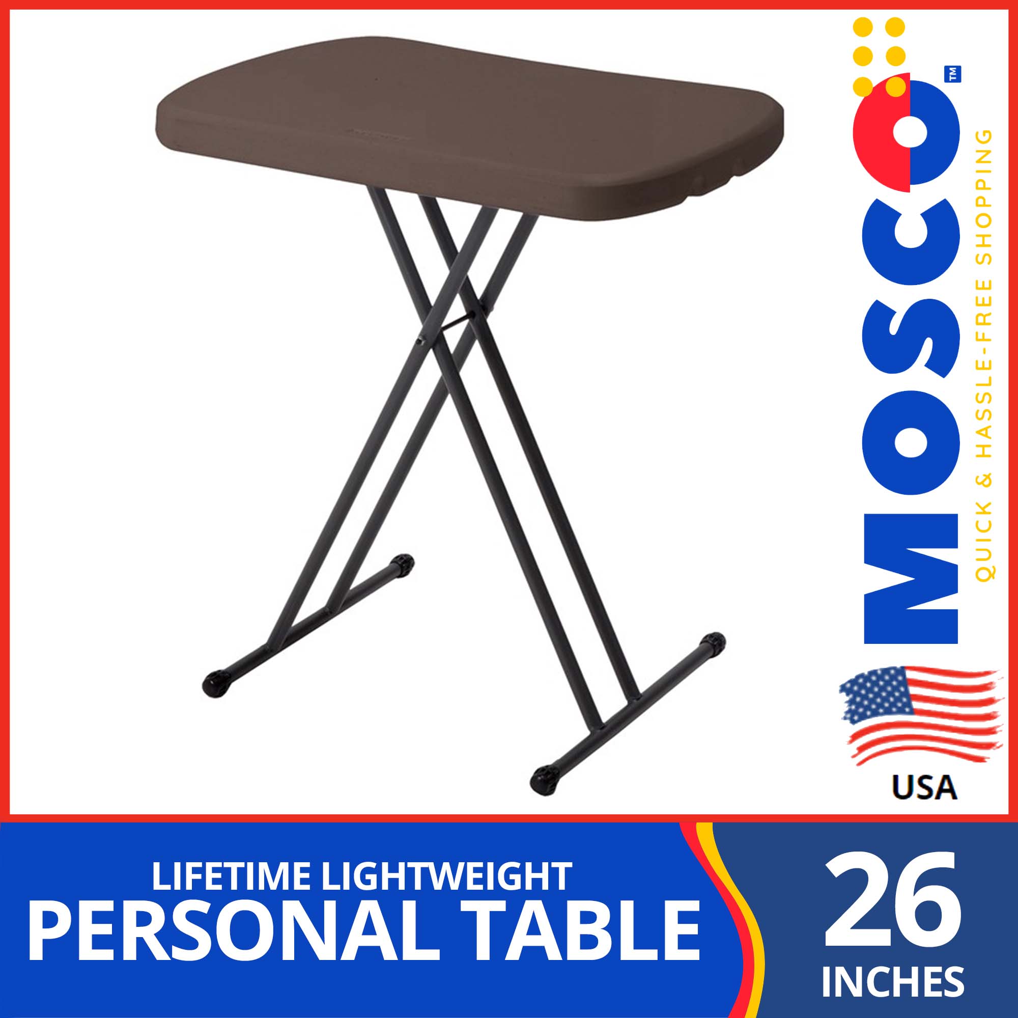 lifetime personal folding table black