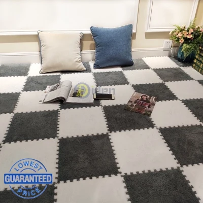Baby Puzzle mat Child Carpet Home Assembled Home Shaggy Soft Splice Carpet Baby Crawling Mat 30x30CM