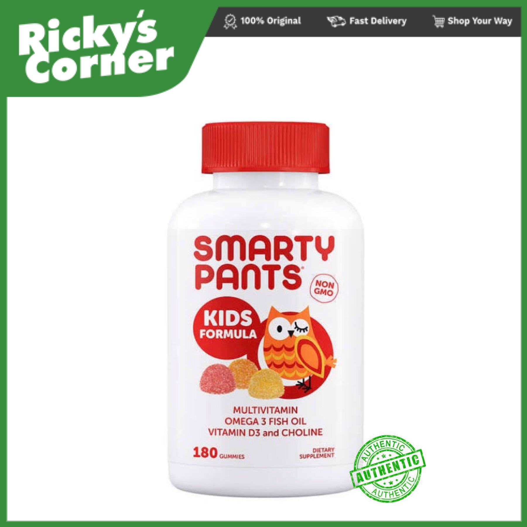 Smarty Pants Kids Formula Multi Vitamin 180 Gummies All In One New