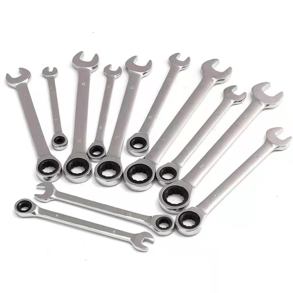 High Quality Chrome Vanadium OpenEnded Ratchet Combination Wrench