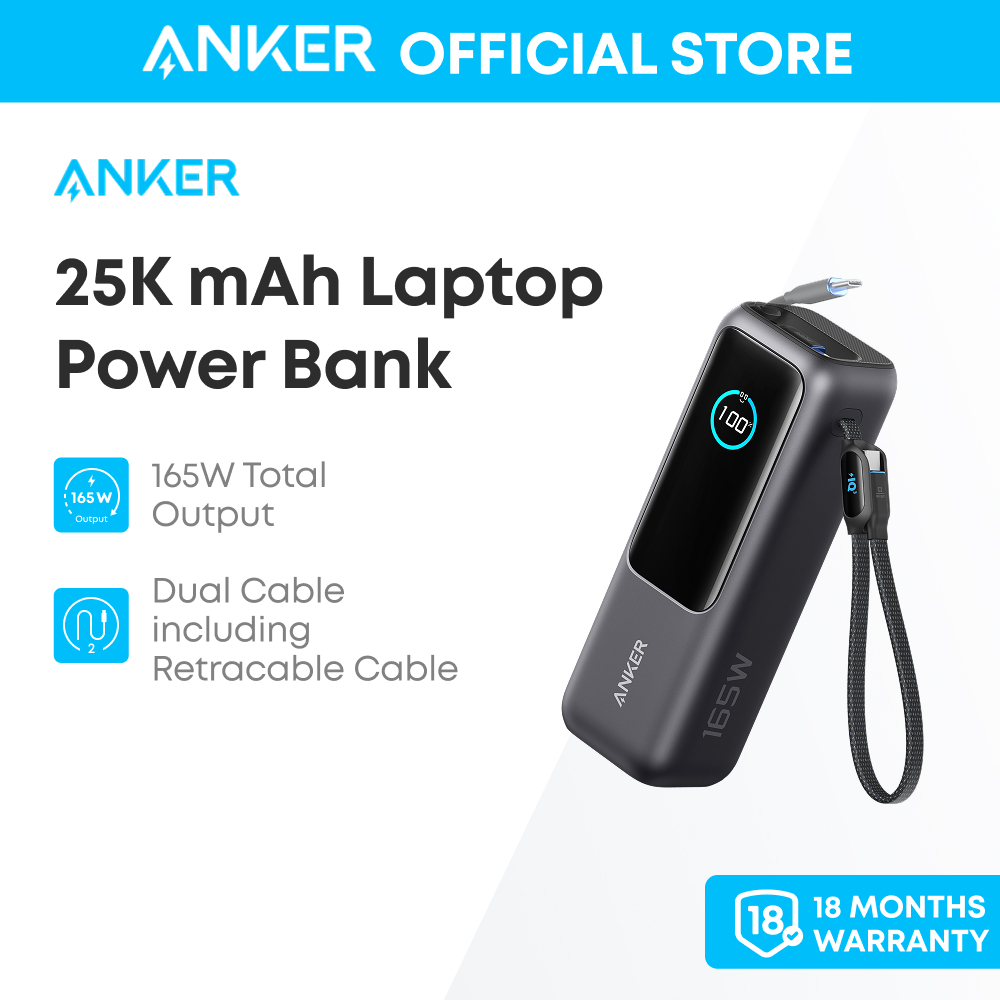 Anker Laptop Power Bank, 25,000mAh Portable Charger with Triple