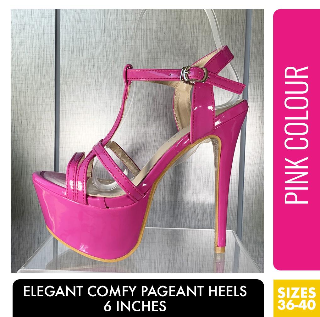 comfy pink heels
