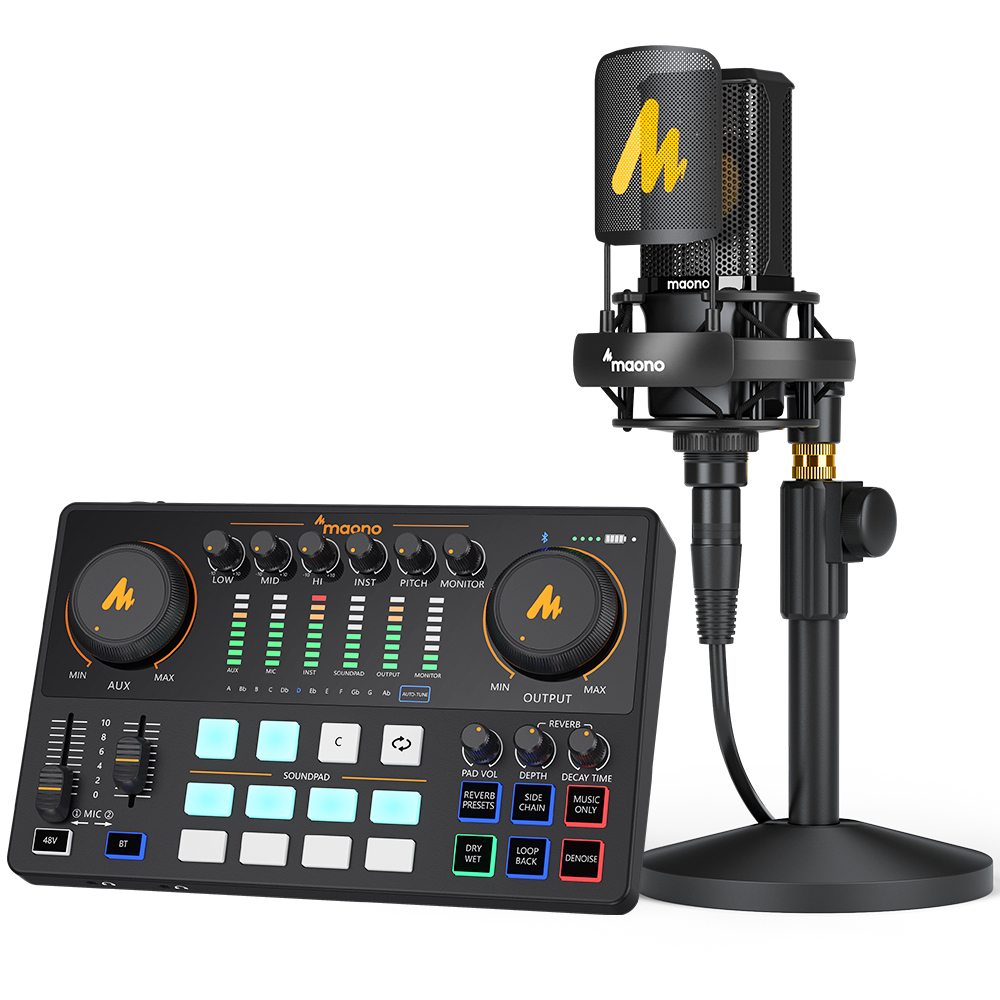 Maono caster AME2 Mixer Audio Interface for Recording,Guitar,Audio ...