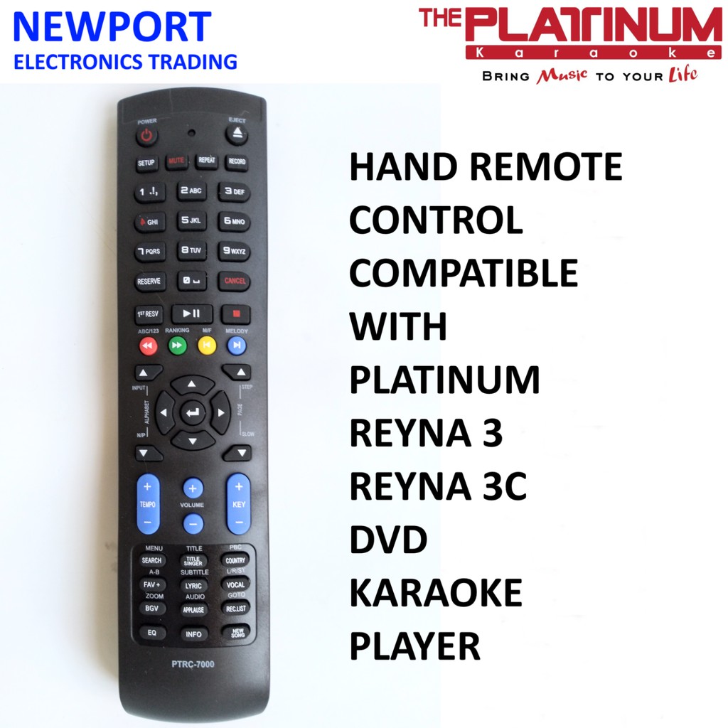 ☛Platinum Hand Remote Control PTRC-7000 Compatible with Platinum Reyna ...