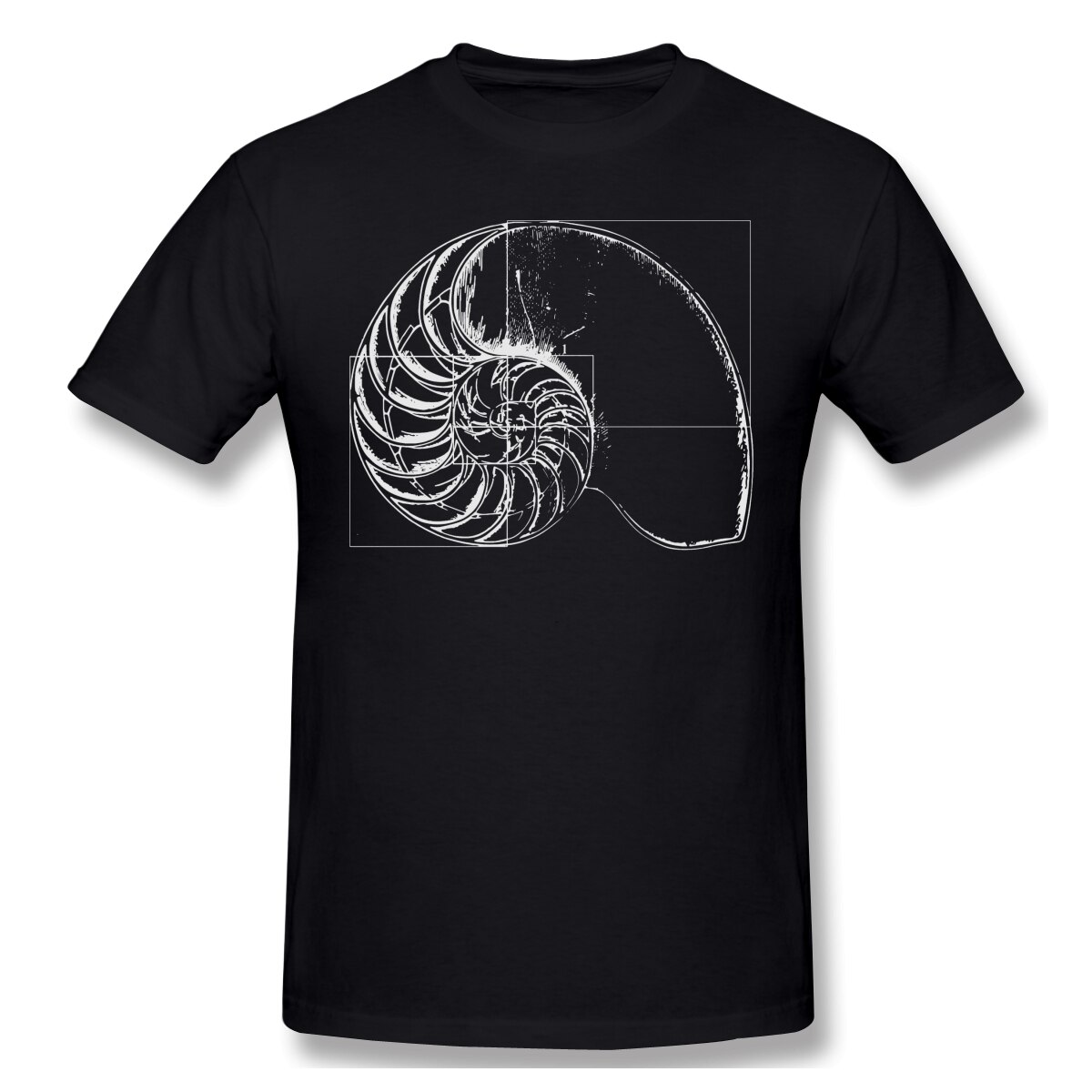 New Summer T Shirt Fibonacci On A Nautilus Shell T Shirt Cotton Math Mathematics Ofertas Tee Shirt Lazada