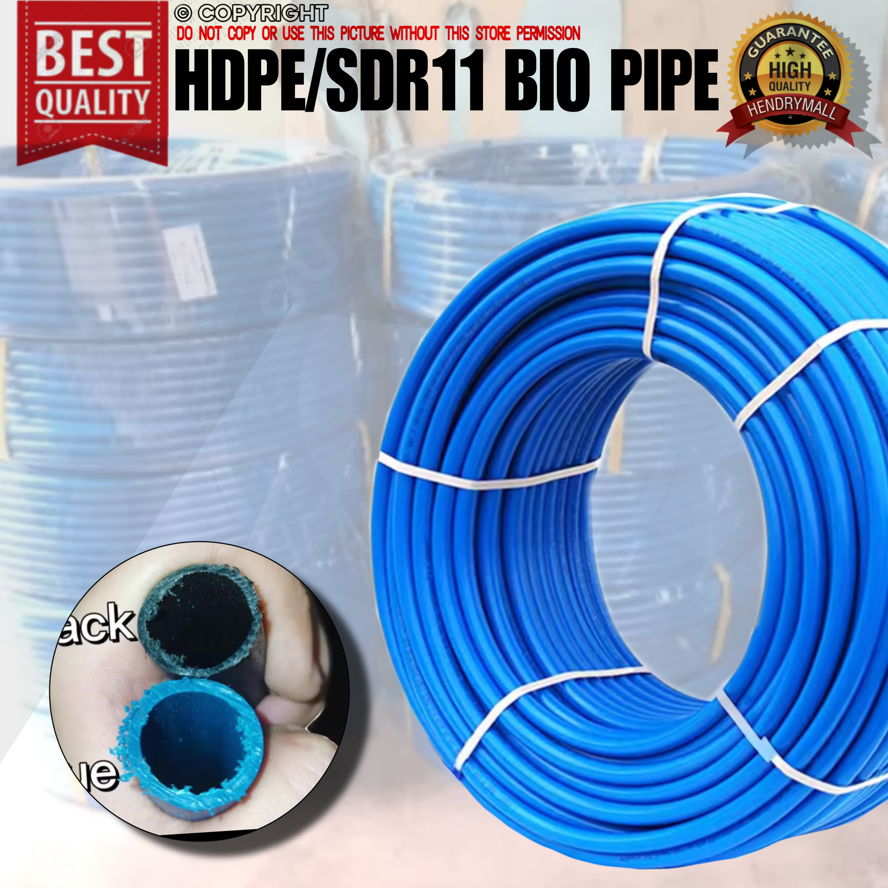 Blue Poly Hdpe Pvc Hose Pipe Sdr Meters Mm Waterline Wirings Lazada Ph