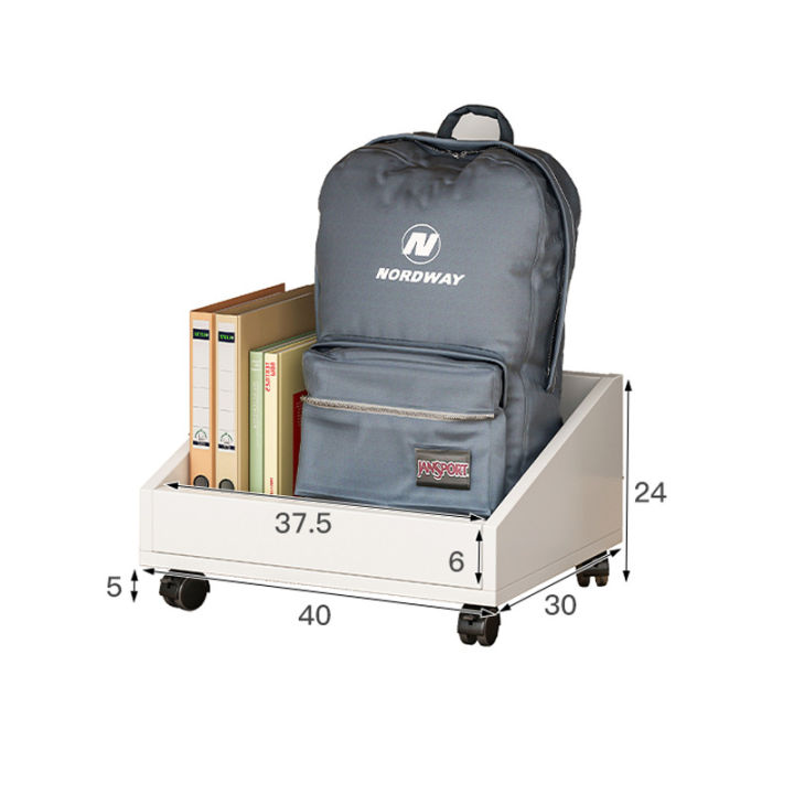 Under Desk Storage Organize Rack with Wheel 3 Layer Home Office