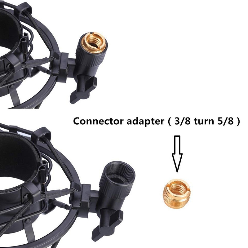 Microphone Shock Mount with Microphone Filter Windscreen Suspension Shock Mount Holder Clip