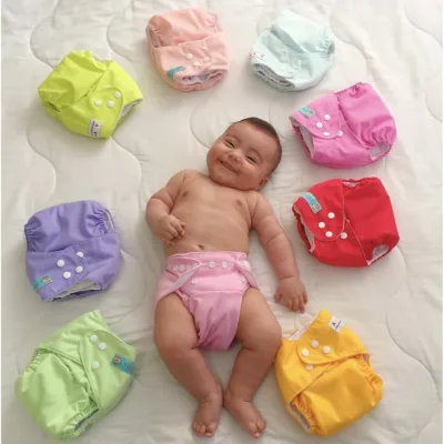 Keimav Reusable Baby Cloth Diapers One Size Adjustable Washable Reusable for Baby Girls and Boys, Super Absorbent and Comfortable