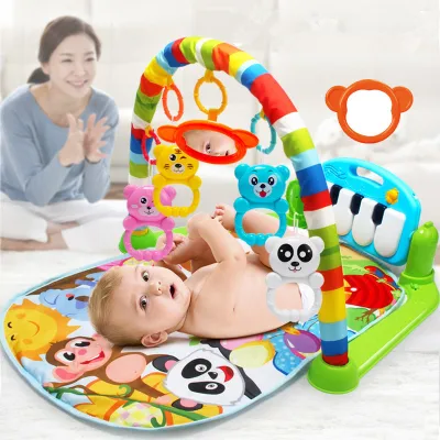 [COD]+3 in 1 Baby Play Mat Baby Gym Toys Soft Lighting Rattles Musical Toys For kids Educational Toys Play Piano Gym Baby Gifts