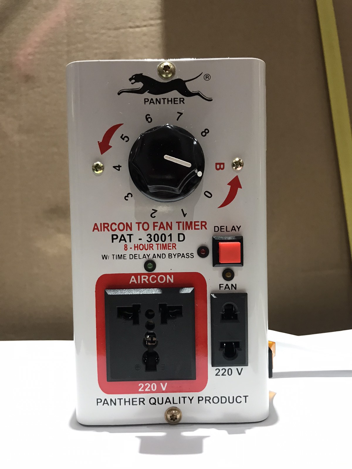 Panther PAT 3001 D: Panther Aircon-to-Fan Timer 3000W w/ Power on Delay ...