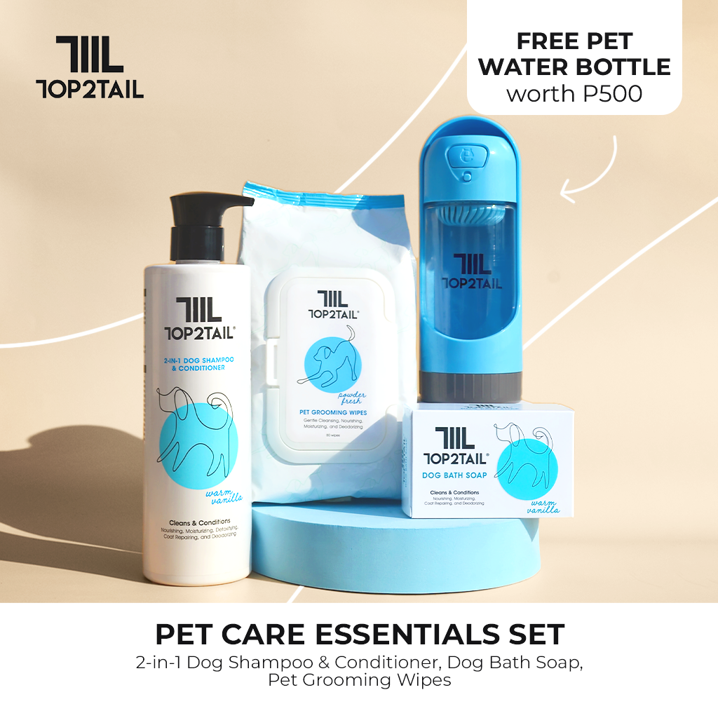 Top2Tail Pet Care Essentials Set with FREE PET WATER BOTTLE worth P500