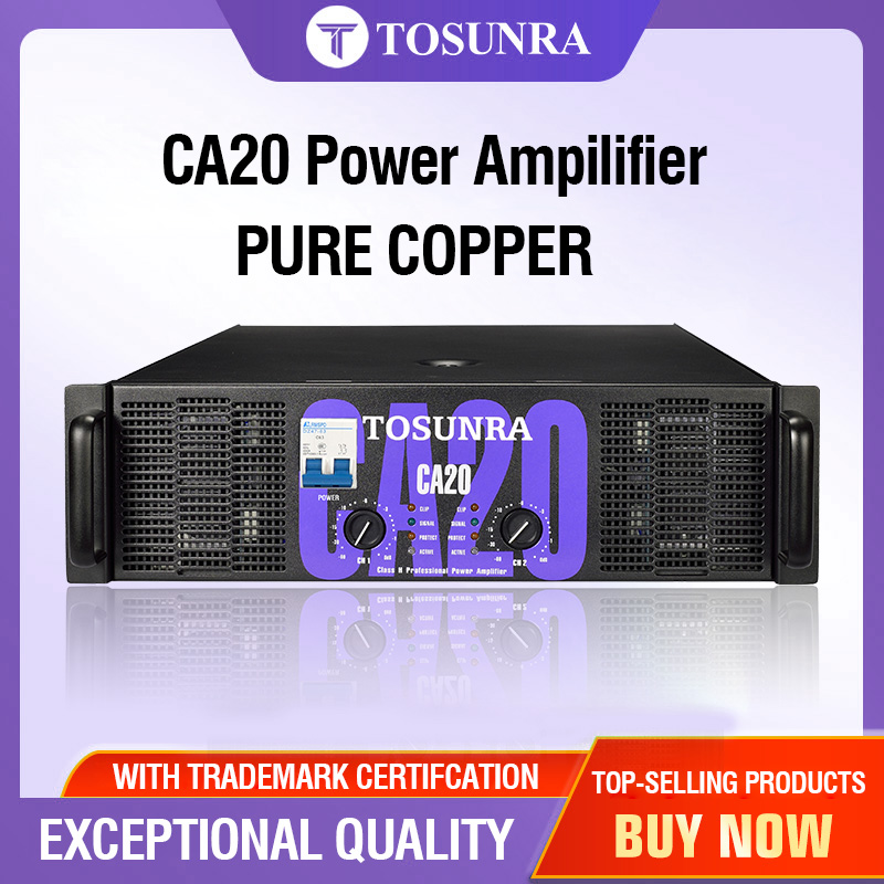 🥇【TOSUNRA】 CA20 PURE COPPER POWER AMPLIFIER 1200W*2 Karaoke