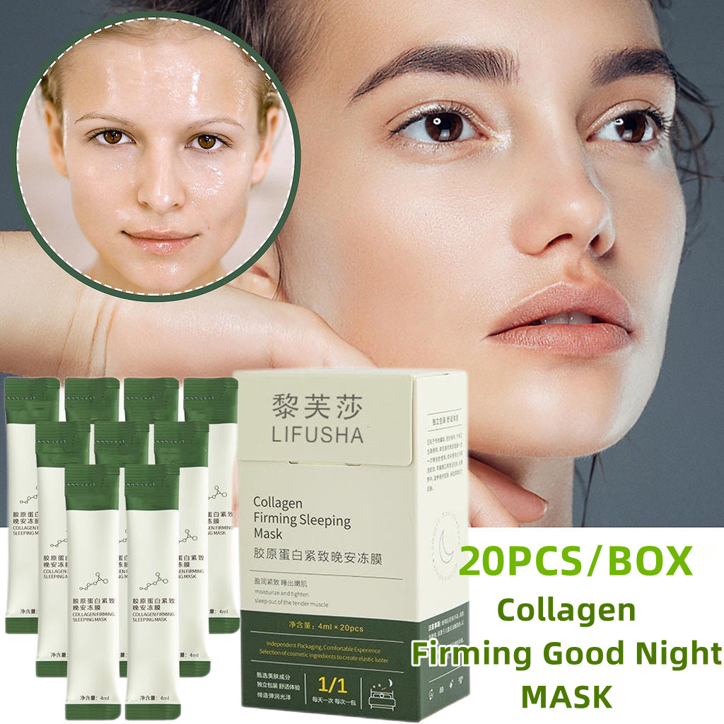 20PCS LIFUSHA Collagen Firming Sleeping Mask Frozen Collagen Mask Anti