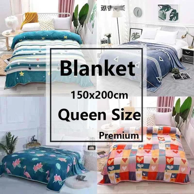 Premium Queen size 150*200 Blanket Super Soft Warm Solid Micro Plush Fleece