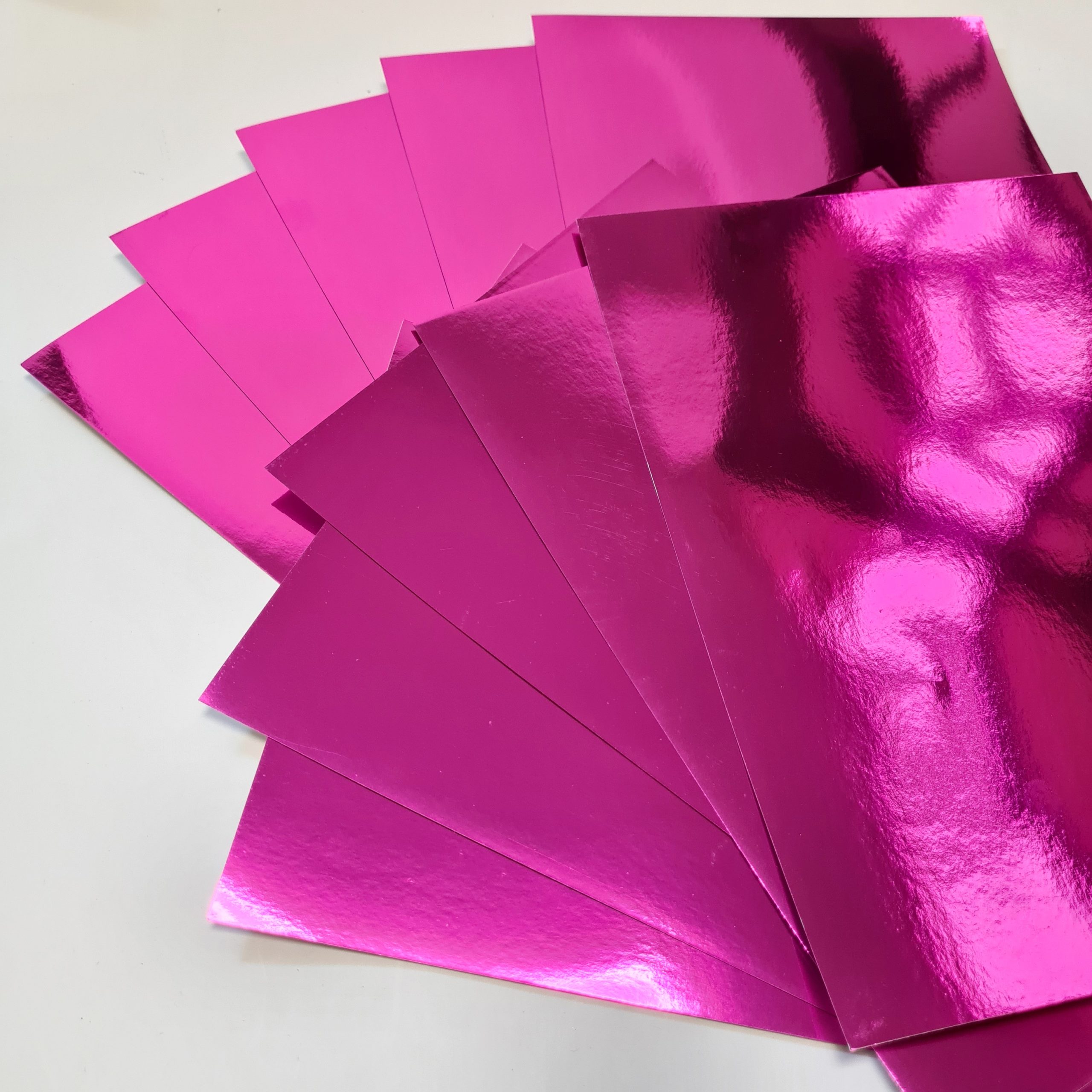 Mirror Pink Metallic MirriCard Cardstock - 8.5 x 11 inch - 100 lb / 12pt - 10 Sheets from Cardstock Warehouse