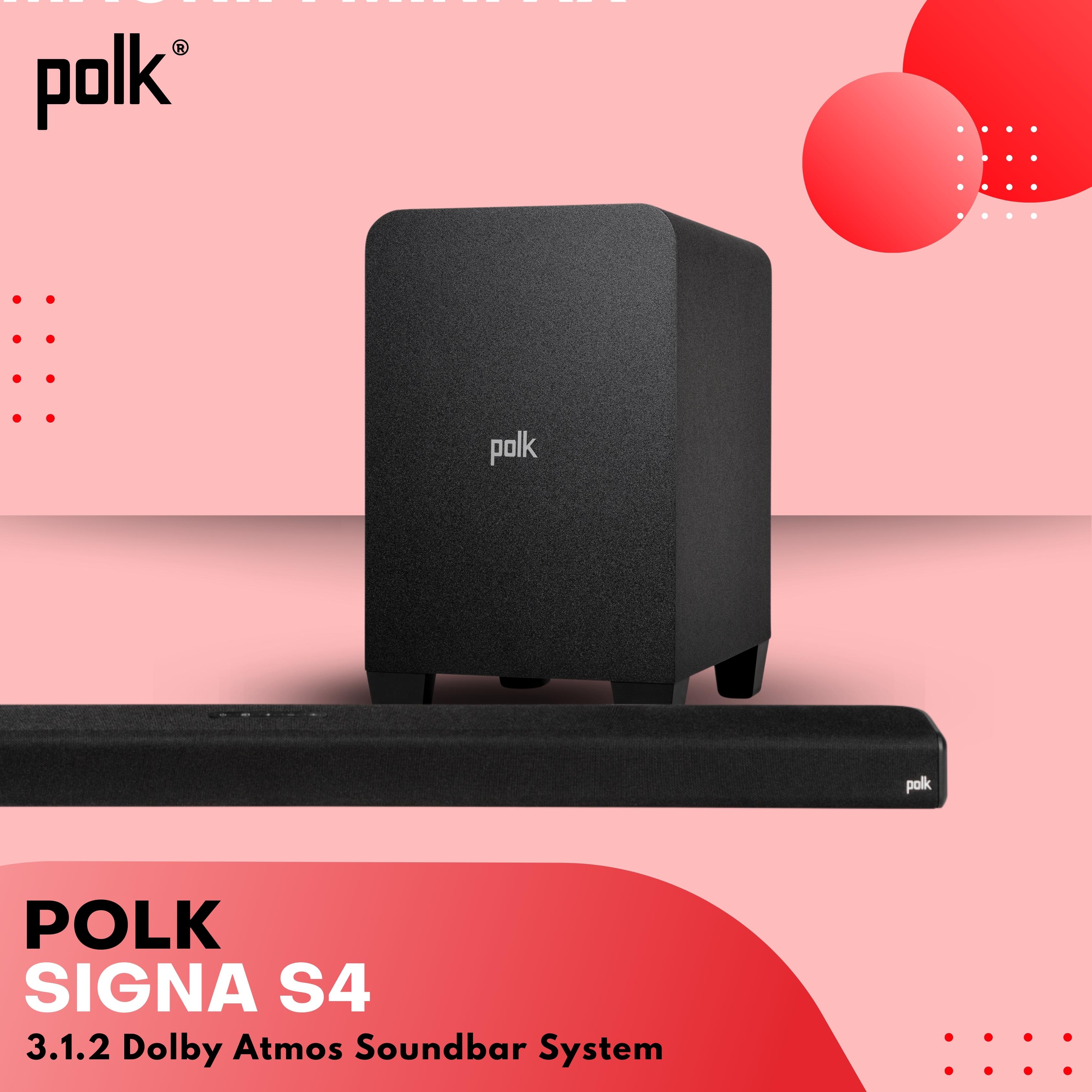 Polk Audio Signa S4 Dolby Atmos Soundbar with Wireless