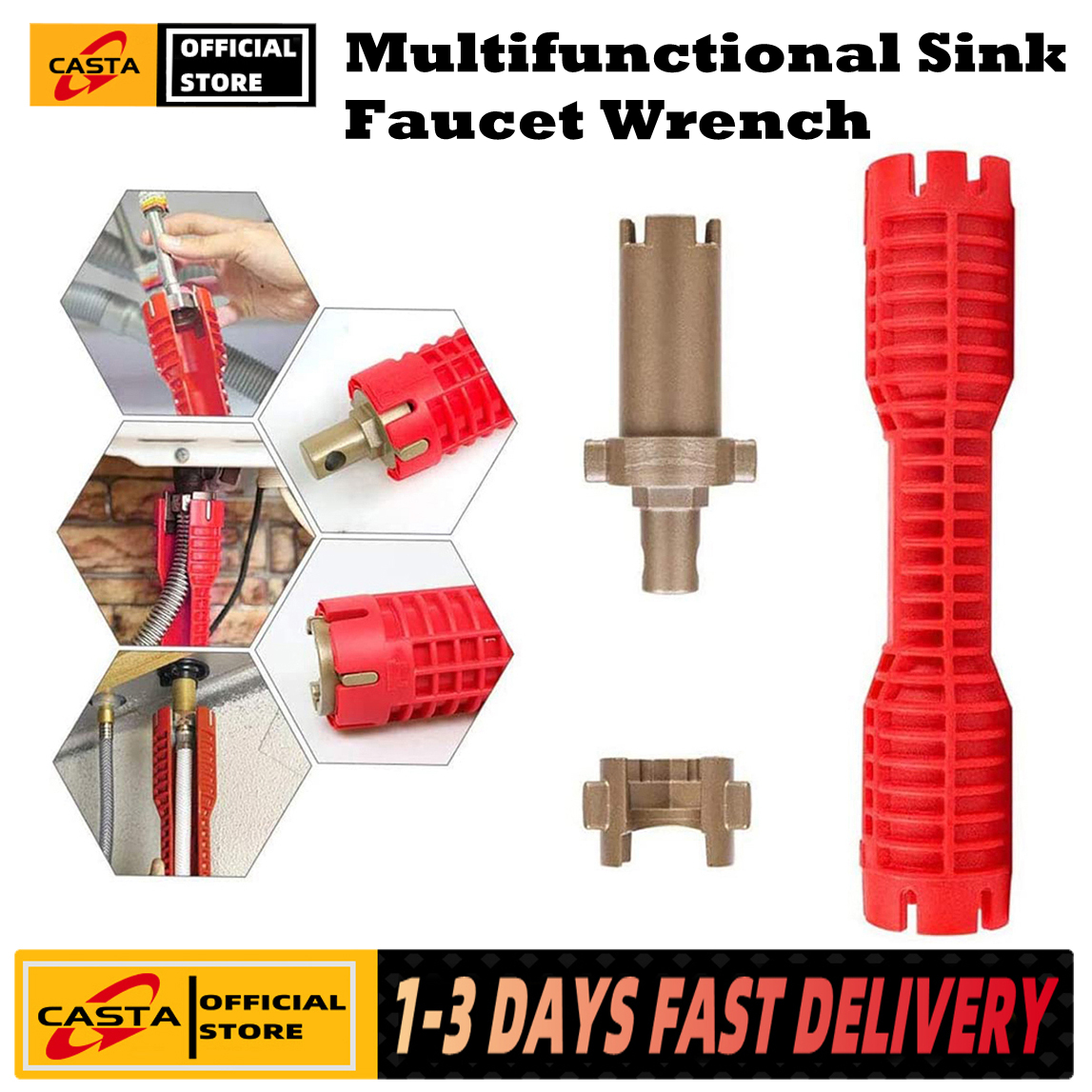 【COD + local seller】Faucet and Sink Installer Wrench AntiSlip Handle