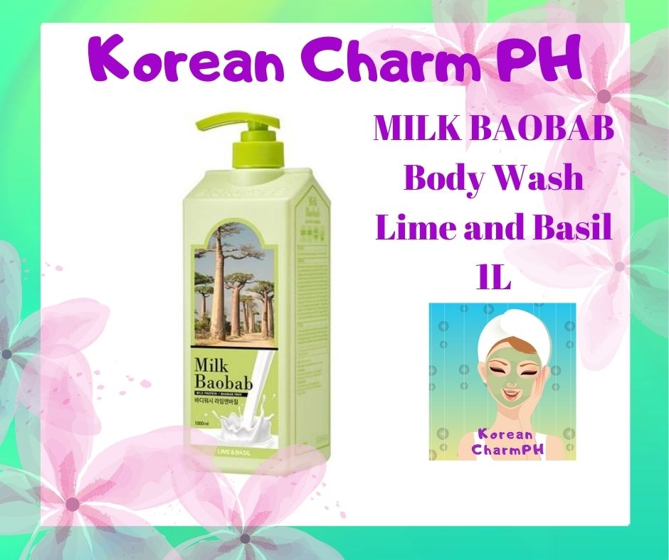 MILK BAOBAB Body Wash Lime & Basil 1L Lazada PH