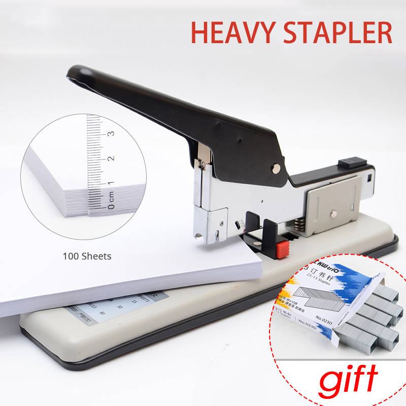 Heavy Duty Metal Adjustable Stapler Paper Bookbinding 120 Sheet Capacity School Office Supplies