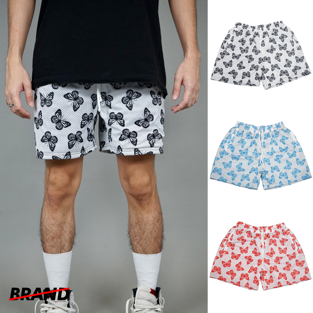 NoBrand Butterfly Mesh Shorts for Men 