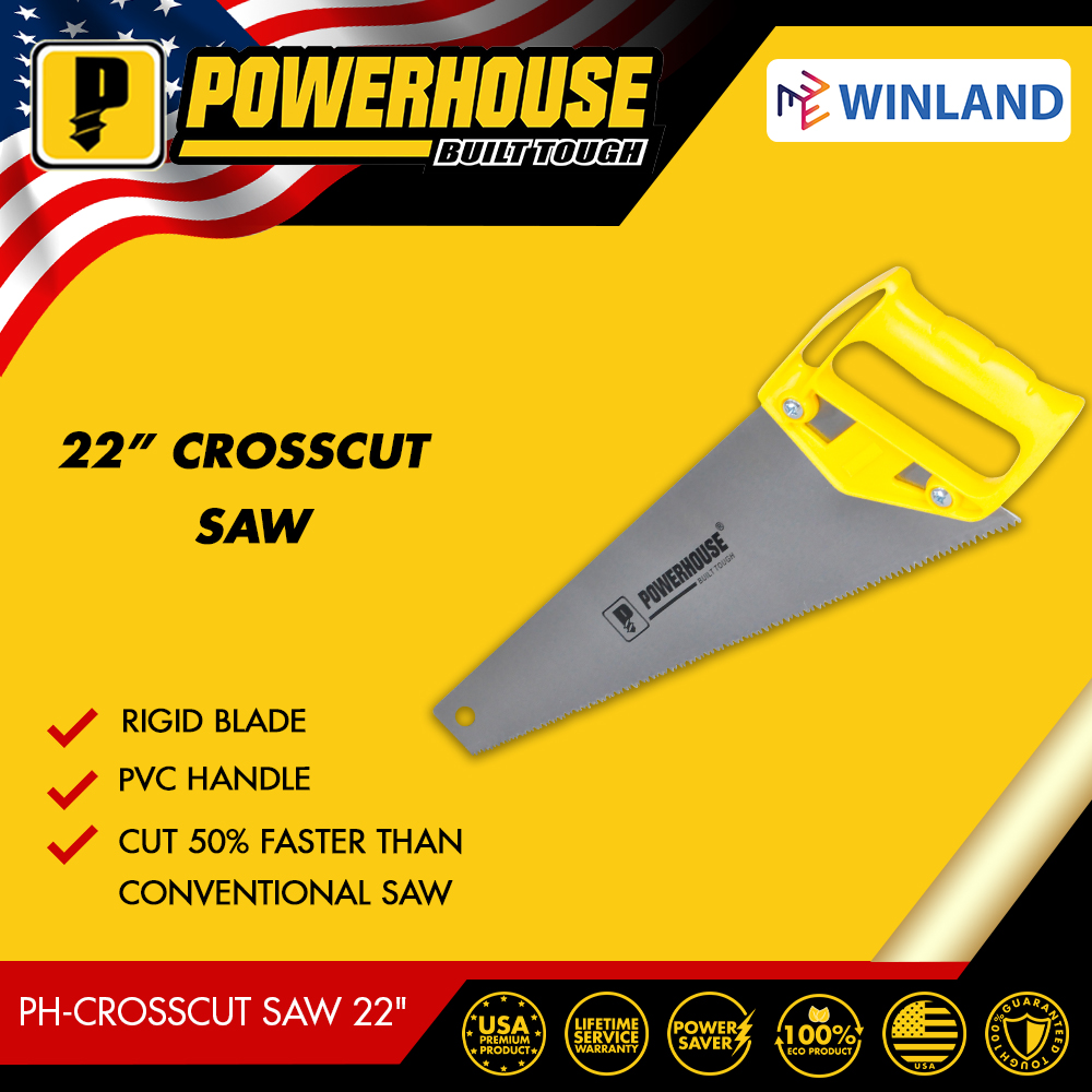 POWERHOUSE by Winland 22inch(550mm) Crosscut Saw with PVC Handle PH