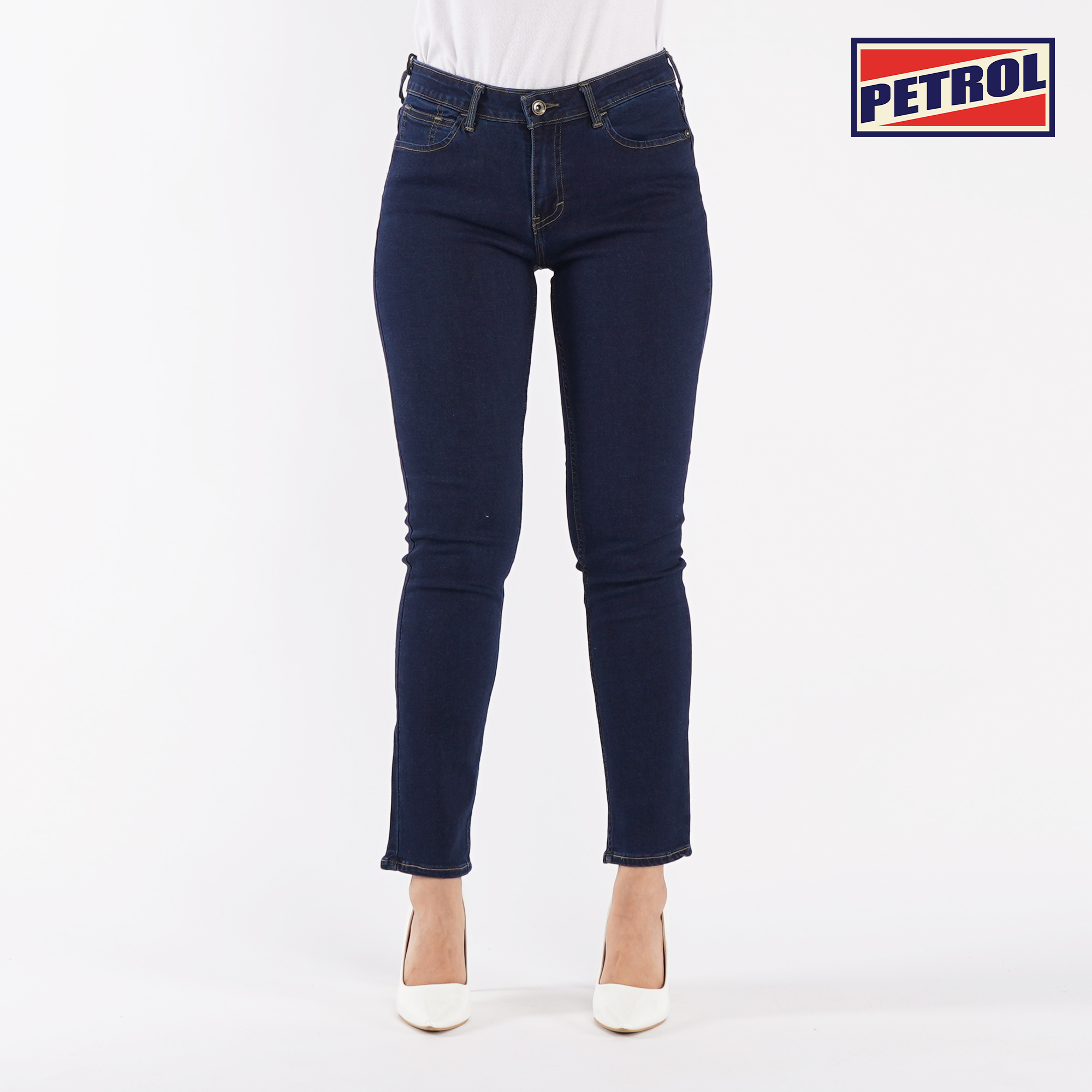 Petrol Ladies' Basic Denim Hi Rise Pants Straight cut fitting