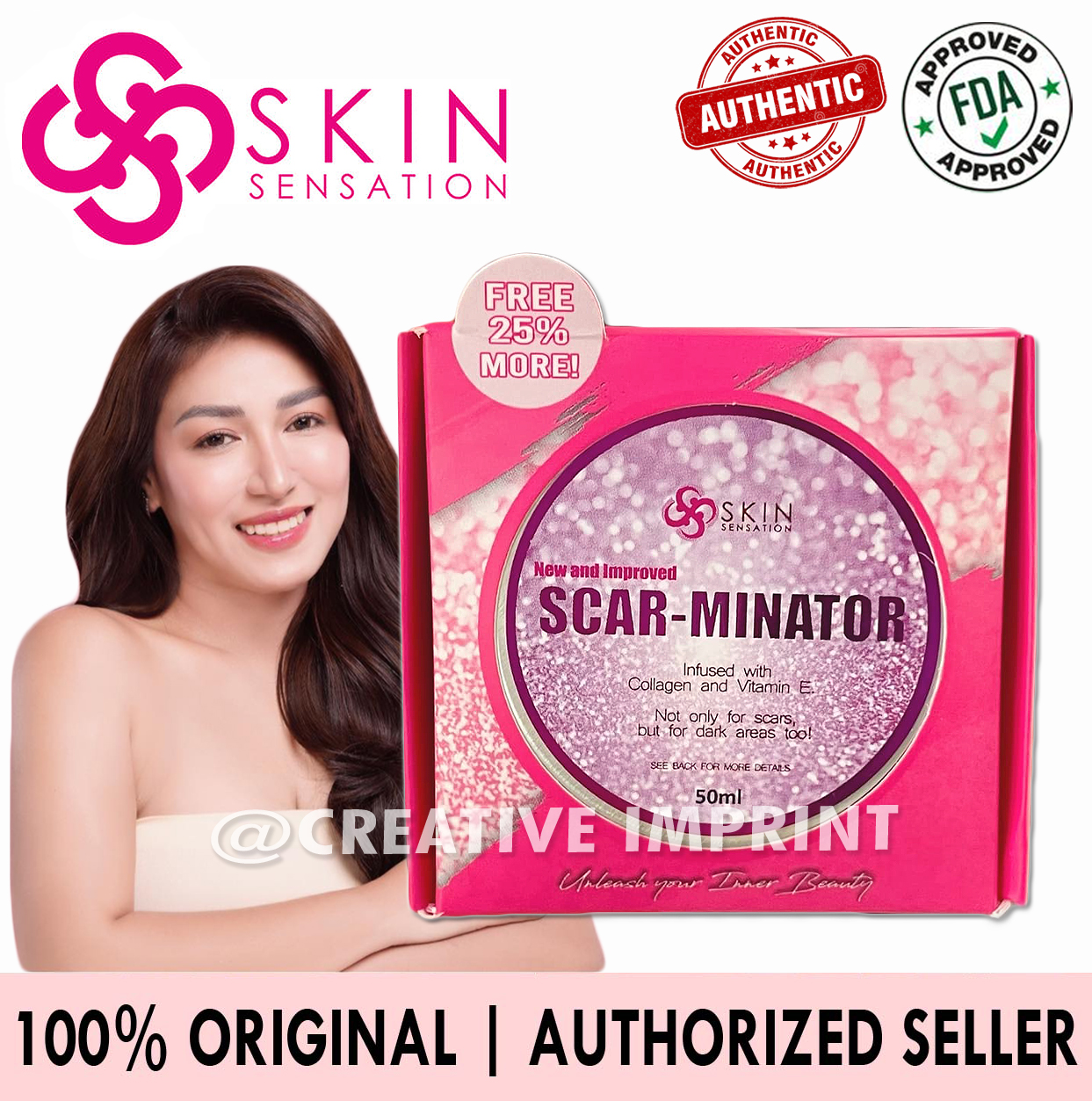 Scarminator Cream by Skin Sensation New and Improved Infused with