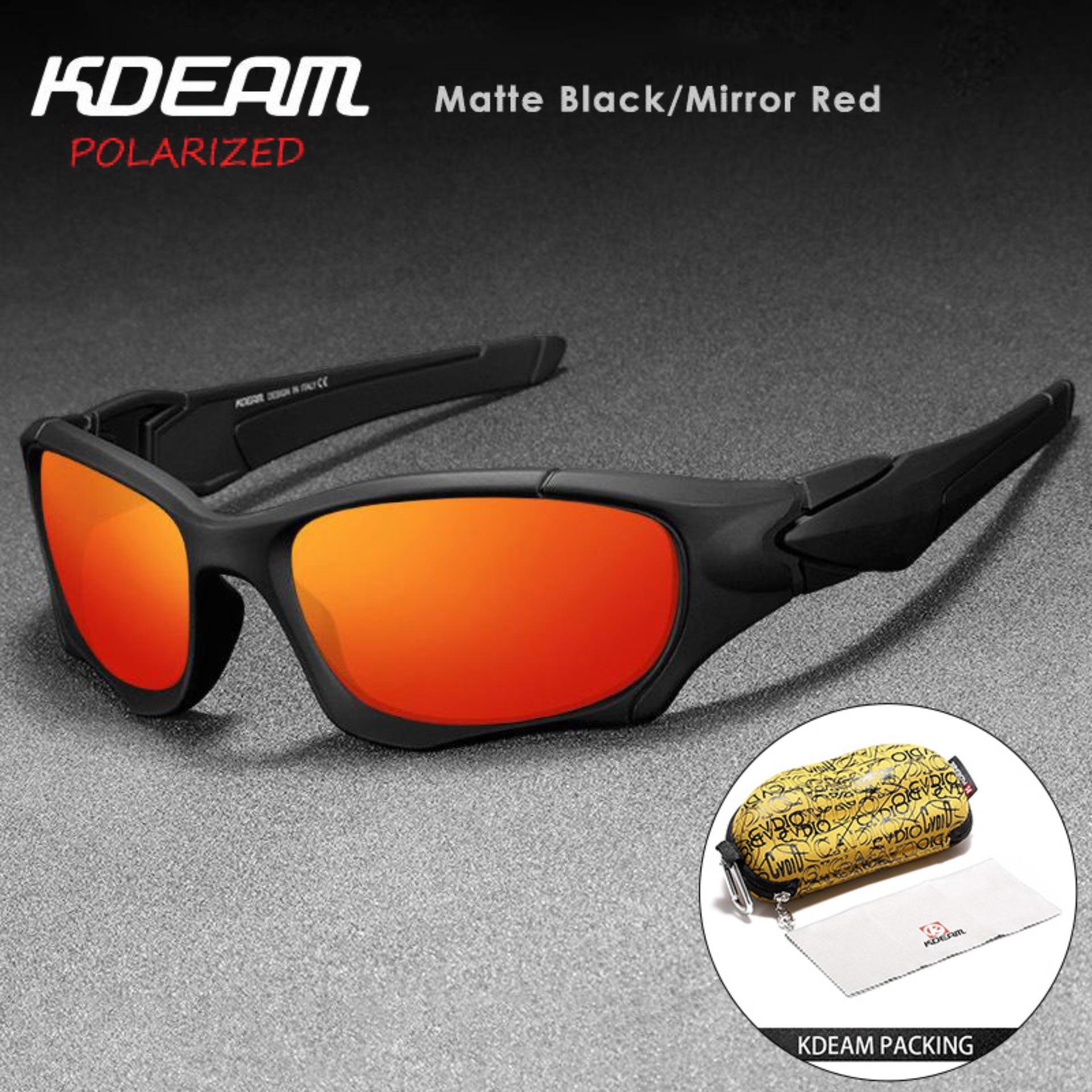 Original KDEAM Polarized Classic Explosion Riding Sports Sunglasses Night  Vision Colorful Mirror Men and Women Outdoor Sports Glasses Red Lens with  Brand Box | Lazada PH