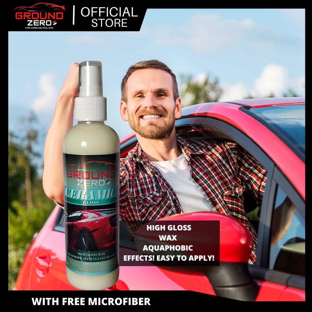 Ground Zero Ceramic Gloss Wax Hydrophobic Wax 250ML aquaphobic wax paint protection Lazada PH