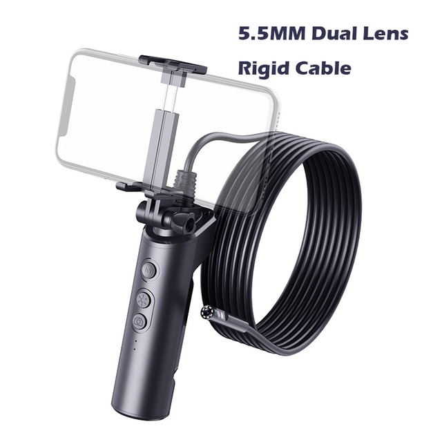 WIFI Endoscope Camera 8MM 5.5MM Dual Lens HD1080P Borescope Snake Tube