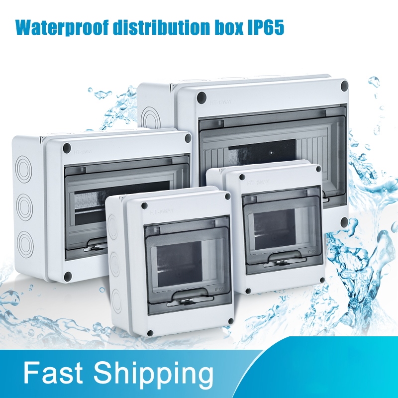 8 Way Plastic Electrical Distribution Box Waterproof MCB Box Enclosure