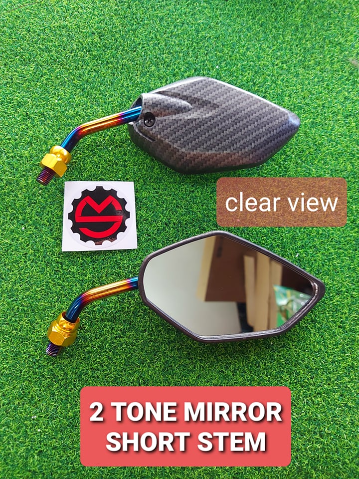 2 tone side mirror short stem carbon Lazada PH
