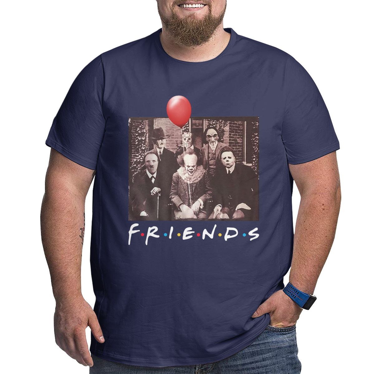 T-Shirts/Horror Friends T-Shirt Pennywise Michael Myers Jason