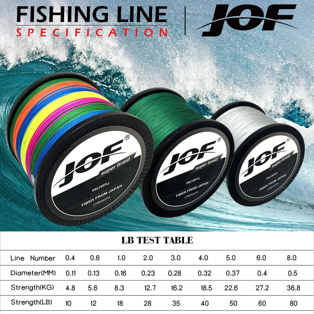 JOF Brand High Quality Fishing Line 1000M 500M 300M 4 Strands PE ...